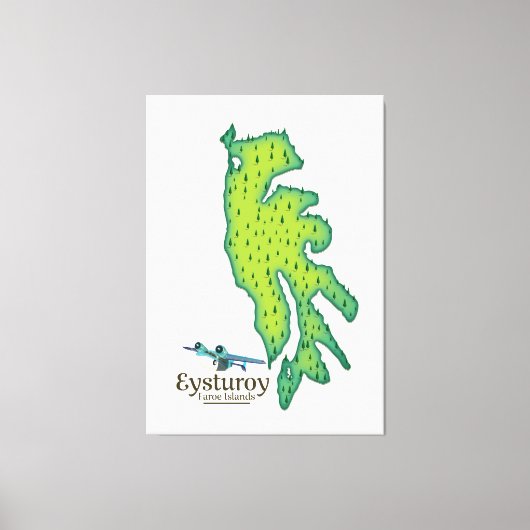 Eysturoy Färöer Reiseplan Leinwanddruck (Vorderseite)