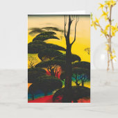 Eyvind Earle Kunstmalerei Karte (Gelbe Blume)