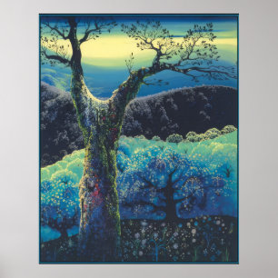 Eyvind Earle - Obstgarten in Blüte - 1974; Verein Poster