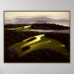 Eyvind Earle - Von den Hügeln und Tälern - Magisc Poster