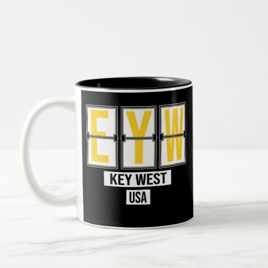 EYW - Key West-Flughafen - Florida - Zweifarbige Tasse (Links)