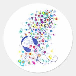 EZ_Listening Runder Aufkleber