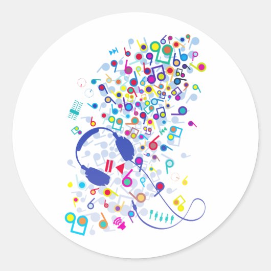 EZ_Listening Runder Aufkleber (Vorderseite)