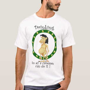 Ez so trinkend, kann ein Höhlenbewohner es tun T-Shirt