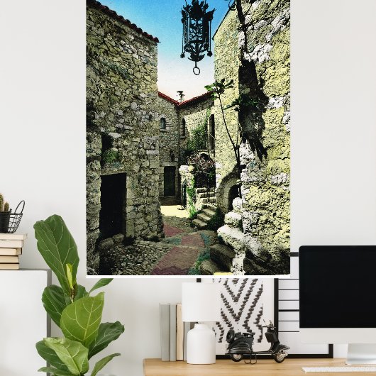 Eze, Alpes Maritime Poster (Heimbüro)