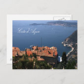 Eze, Cote d'Azur Postkarte (Vorne/Hinten)