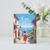 Èze Dorf Frankreich Postkarte (Stehend Vorderseite)