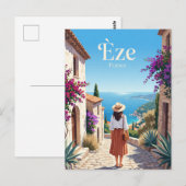 Èze Dorf Frankreich Postkarte (Vorne/Hinten)