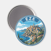 Èze, Frankreich Frankreich Magnet (Vorderseite/Rückseite)