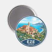 Èze Frankreich Magnet (Vorderseite/Rückseite)