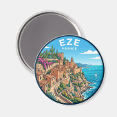 Èze Frankreich Magnet (Vorderseite/Rückseite)