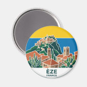 Èze Frankreich Magnet (Vorderseite/Rückseite)