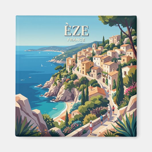Èze Frankreich Magnet (Vorne)