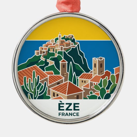 Èze Frankreich Ornament Aus Metall (Vorne)