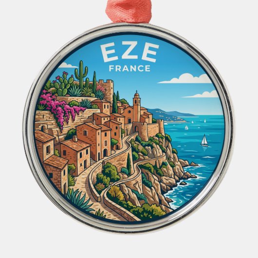 Èze Frankreich Ornament Aus Metall (Vorne)