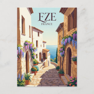 Eze, Frankreich Reise Postkarte