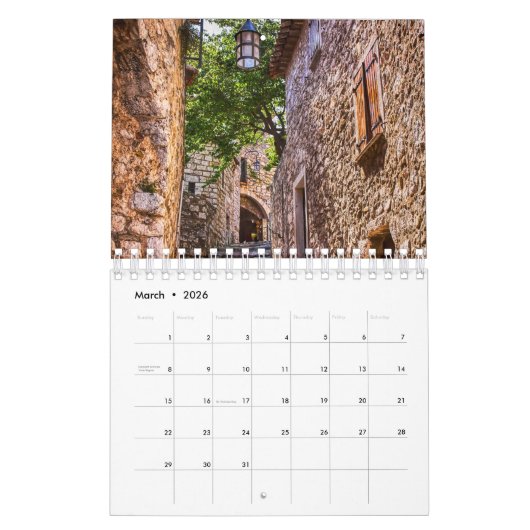 Eze Medieval Village, Kalender der französischen R (Mär 2026)