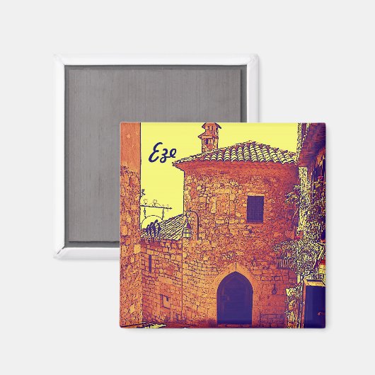 Eze, Provence Magnet (Vorderseite/Rückseite)