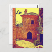 Eze, Provence Postkarte (Vorne/Hinten)