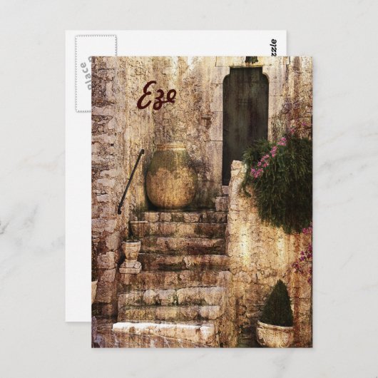 Eze, provence Postkarte (Vorne/Hinten)