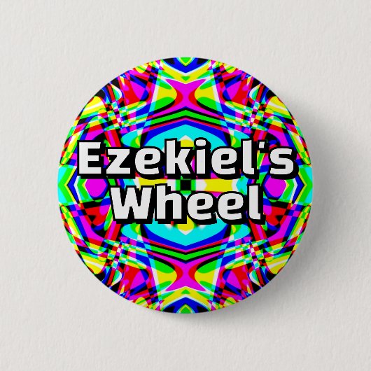 Ezechiels Rad - Vier-Wege-Kaleidoskop Button (Vorderseite)