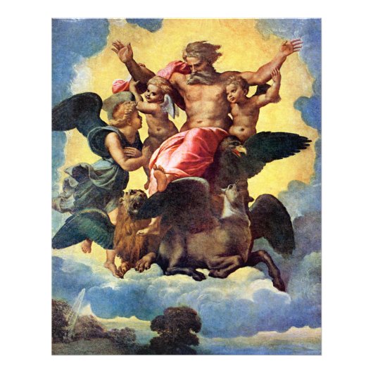 Ezechiels Vision, Gemälde von Raffael, Fotodruck (Vorne)