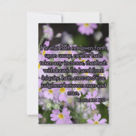 Ezekiel 18:8 KJV Bible Verse Pic Greeting Karte