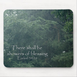 Ezekiel 34:26 Es wird Duschen des Segen geben. Mousepad