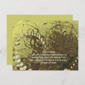 Ezekiel 36:26 wird Ihnen ein neues Herz geben und Postkarte (Vorne/Hinten)