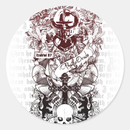 Ezekiel 37 runder aufkleber (Vorderseite)
