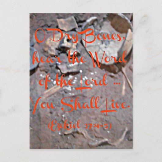 Ezekiel Bibel O trockene Knochen Postkarte (Vorderseite)