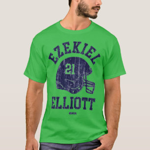 Ezekiel Elliott Dallas Helmet Schriftart TShirt