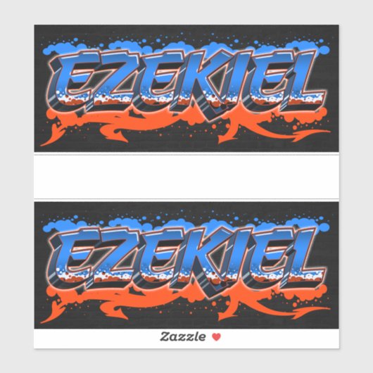 Ezekiel Vorname Name Graffiti Aufkleber Sticker (Blatt)