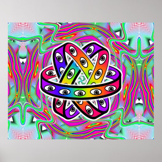 Ezekiels Rad - Augen und Regenbogen Poster (Vorne)