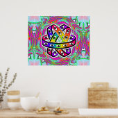 Ezekiels Rad - Augen und Regenbogen Poster (Küche)