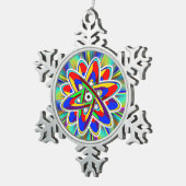 "Ezekiels Rad" Schneeflocken Zinn-Ornament (Rechts)