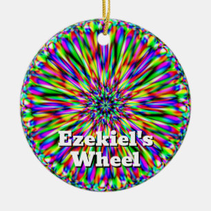 Ezekiels Rad (Sie können die Wörter ändern) Keramik Ornament