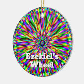 Ezekiels Rad (Sie können die Wörter ändern) Keramik Ornament (Links)