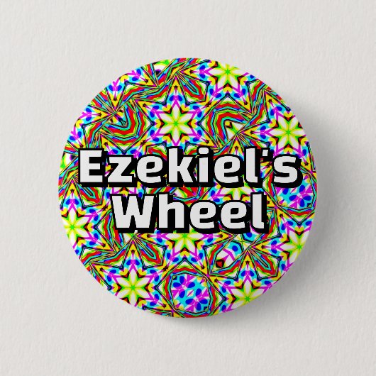 Ezekiel's Wheel - Six-way kaleidoscope Button (Vorderseite)