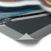 Ezekiels Wheel UFO oder Magic Mushroom-Poster Poster (Ecke)