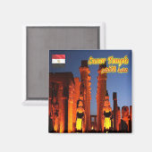 EzG030 EGYPT, LuxorTemple By Night, Afrika, Kühlsc Magnet (Vorderseite/Rückseite)