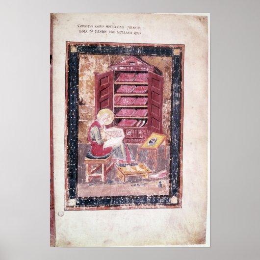 Ezra schreibt die heiligen Bücher Poster (Vorne)