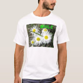 F10 Weiße Wildblumen Tufted Fleabane T-Shirt (Vorderseite)