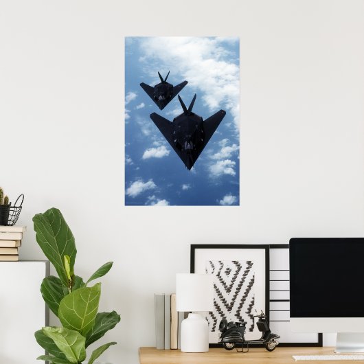 F117A im Flug Poster (Heimbüro)