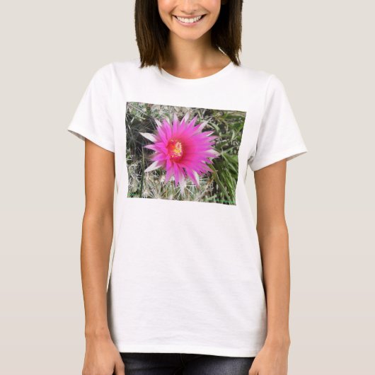 F12 Ball Cactus Blume "Escobaria vivipara" T-Shirt (Vorderseite)