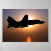 F14 bei Sonnenuntergang Poster (Vorne)