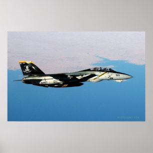 F14 Jolly Rodger über den Irak Poster