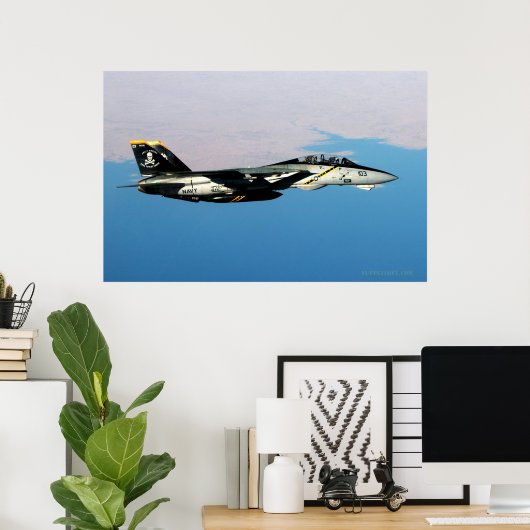 F14 Jolly Rodger über den Irak Poster (Heimbüro)