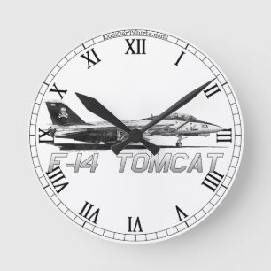 F14 Piratenflaggen des Tomcat-VF-103 - Zeichnen Runde Wanduhr