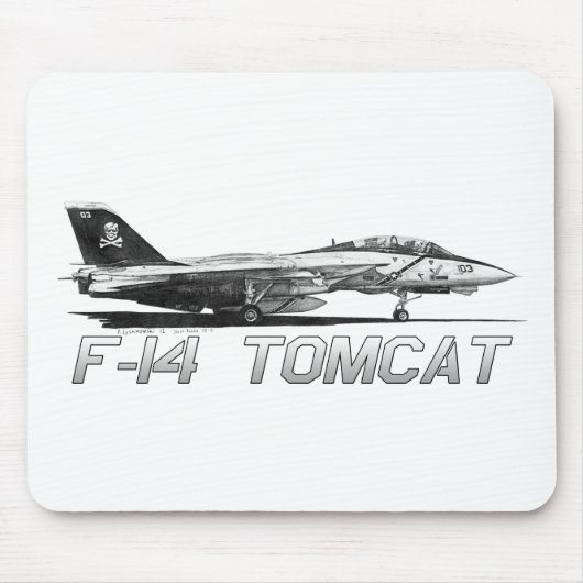 F14 Piratenflaggen des Tomcat-VF-103 - zeichnend Mousepad (Vorne)